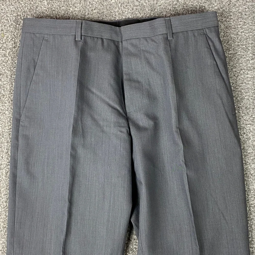Hugo Boss Dress Pants‎ 30R 31x29 HimenHM Gray Wool Silk Blend Luxury Trouser New
